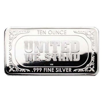 10 troy ounce - Zilver .999 - 10 oz US Flag Design 999 Fine, Postzegels en Munten