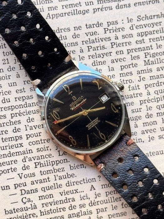 Atlantic - Worldmaster Original suisse - Cadran Noir -, Bijoux, Sacs & Beauté, Montres | Hommes