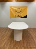 Gloednieuwe ovale mortex tafel met betonlook – Levering, Ophalen of Verzenden, Nieuw