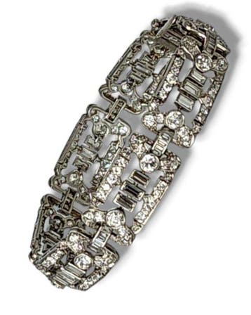 Bracelet Platine, Bracelet Art déco en platine et diamant de, Bijoux, Sacs & Beauté