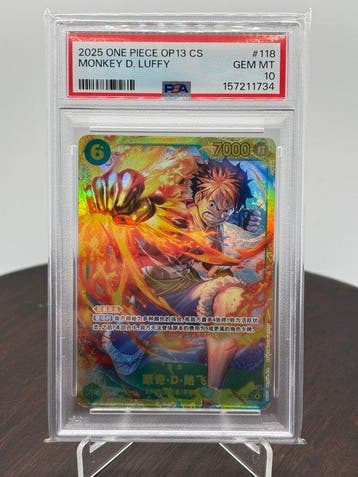 Bandai - 4 Graded card - One Piece - Monkey D. Luffy Foil,, Nieuw