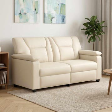 vidaXL bank / zetel Crèmekleurig 171 x 85 x 93 cm Kunstleer, Verzenden, Nieuw
