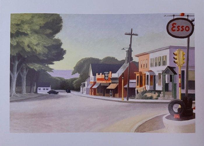 Edward Hopper - “Portrait of Orleans, 1950”. Gesigneerd in, Antiek en Kunst, Kunst | Tekeningen en Fotografie