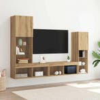 vidaXL TV Kast 4 pcs artisanaal eikenkleurig Bewerkt hout, Huis en Inrichting, Verzenden, Nieuw