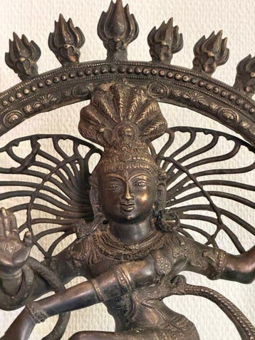 Bronzen sculptuur van Shiva Nataraja - Zuid-India - Brons -