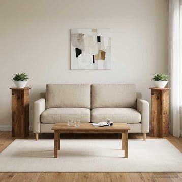 vidaXL Plantenstand 2 st Oud hout Ø40 x 100 cm Bewerkt hout, Verzenden, Nieuw