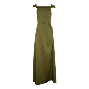 Rinascimento • kaki groene maxi jurk • XL, Kleding | Dames, Verzenden, Nieuw, Groen, Rinascimento