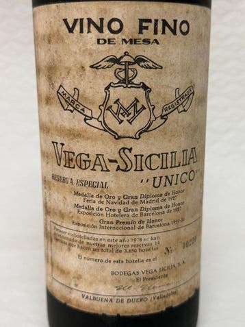 Vega Sicilia Único, 1978 Release - Valbuena de Duero, Ribera