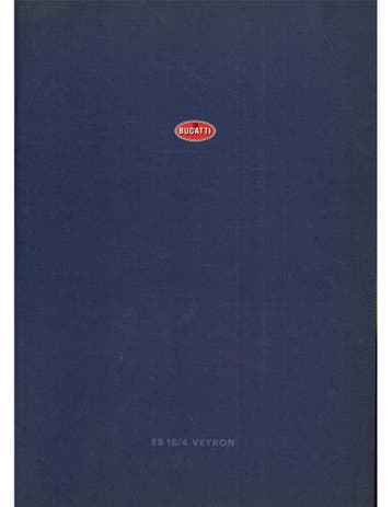 BUGATTI EB 18/4 VEYRON BROCHURE DUITS