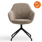 Luxe designstoel - Beige, Vergader- of Presentatieruimte, Ophalen of Verzenden, Gebruikt, Stoel