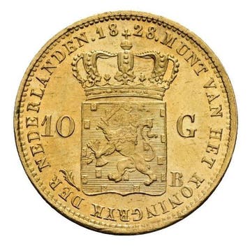 Pays-Bas. Willem I. 10 Gulden 1828