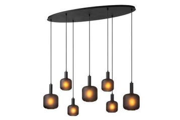 Hanglamp Lucide ELOISE -  - 7xE27 - Zwart -, Verzenden