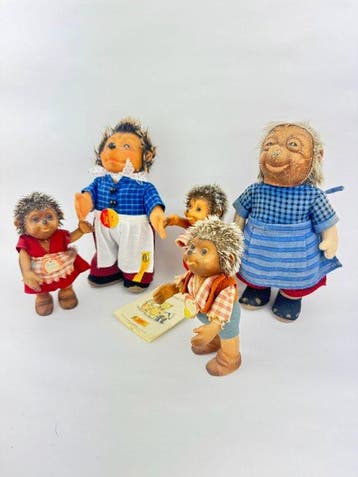 Steiff - Speelgoed Steiff - Hedgehog Mecky - Lot of 5 x, Antiek en Kunst, Antiek | Speelgoed