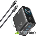 Anker B121BGZ1 Dual USB-C / USB-A Snellader 100W Zwart met, Computers en Software, Verzenden, Nieuw