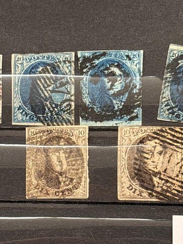 Belgique 1860/1870 - Leopold, stock obl., quelques cotes,