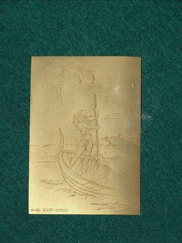 Salvador Dali (1904-1989) - Reliëf, Barquero - silver