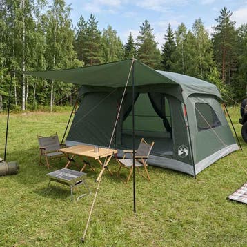 vidaXL Familietent 10-persoons Leger Groen Polyester en, Verzenden