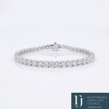 Armband - 14 karaat Witgoud - 4.11ct. tw. Diamant, Nieuw