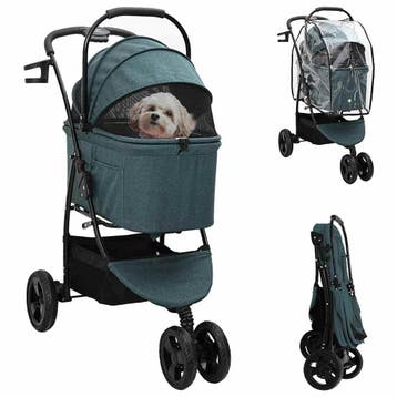vidaXL Opvouwbare Huisdier Kinderwagen Groen 78 x 54 x 101, Dieren en Toebehoren, Verzenden, Nieuw