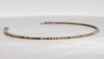 Zonder minimumprijs - Armband - 14 karaat Witgoud - 1.55ct.