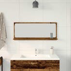 vidaXL Spiegelplank met plank Oud hout 90 x 10,5 x 37 cm, Verzenden