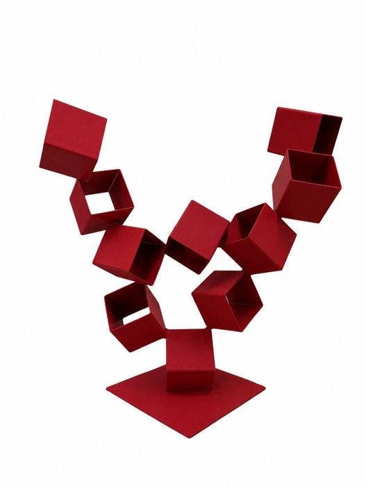 D.B - Sculpture Cubes in Balance No reserve, Antiquités & Art, Art | Peinture | Moderne