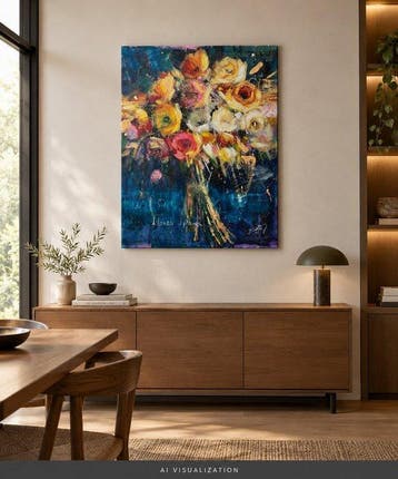 FRANK ELIA - “Flores para ti…” Studio (XL) 100 x 80 cm
