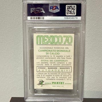 1970 Panini WC Mexico 70 Bobby Moore - PSA 5 - 1 Graded, Nieuw
