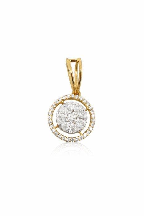Pendentif - 18 carats Or jaune - 0.77ct. tw. Diamant, Handtassen en Accessoires, Antieke sieraden