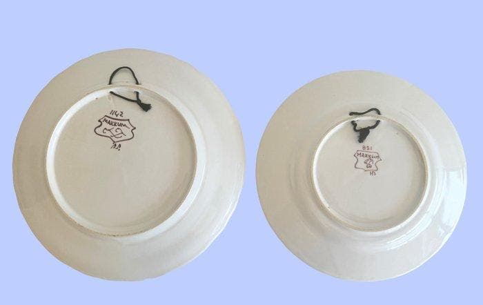 Tichelaar Makkum, Faïence - Assiette murale (2) - N1142,N891, Antiek en Kunst, Antiek | Glaswerk en Kristal