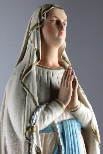 Beeldje, Notre Dame de Lourdes - 50 cm - Gips