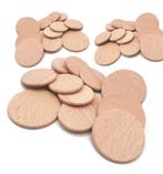 Set van 100 houten schijven (dia: 5 cm, dikte: 3,2 mm, beuk, Verzenden, Nieuw