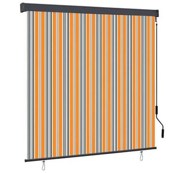 Buiten Rolgordijn geel/blauw: Tweede kansje, OP = OP, Tuin en Terras, Verzenden, Overige typen, 150 tot 300 cm, Minder dan 250 cm