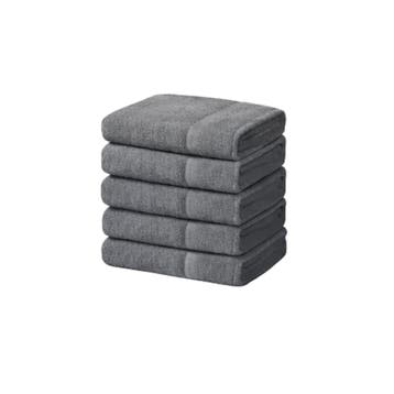 Handdoeken 70×140 cm – Set van 5 – 400 g/m² - Antraciet, Verzenden