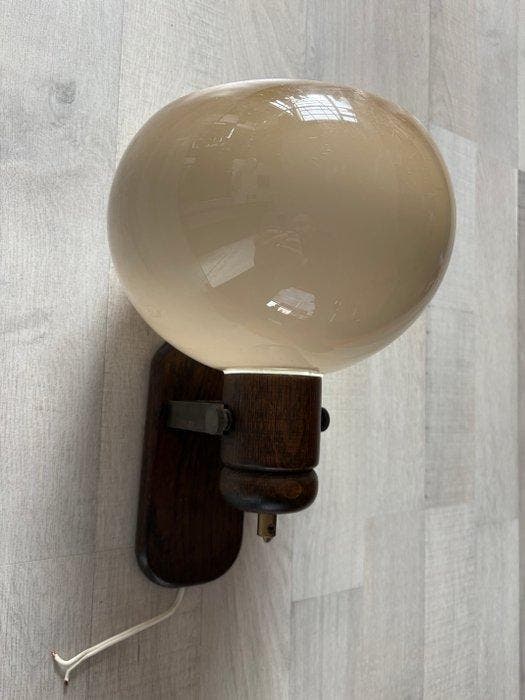 Lampe murale - Plastique, Bois - Lampe murale champignon, Antiquités & Art, Art | Objets design