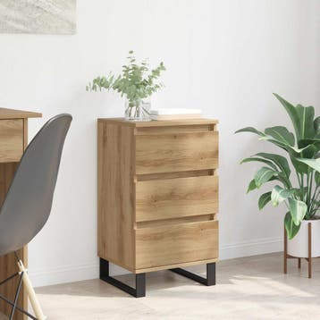vidaXL Dressoir artisanaal eikenkleurig Bewerkt hout, Huis en Inrichting, Kasten | Dressoirs, Verzenden, Nieuw
