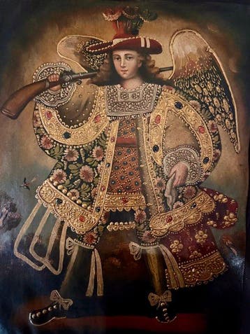 Mid XX - Cuzco Painting Peruvian School - St Miguel