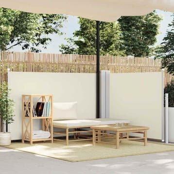 vidaXL Windscherm uittrekbaar 120x1000 cm crème, Verzenden, Nieuw