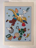 Tintin - Nieuwjaarskaart - gesigneerd door Fanny en Nick