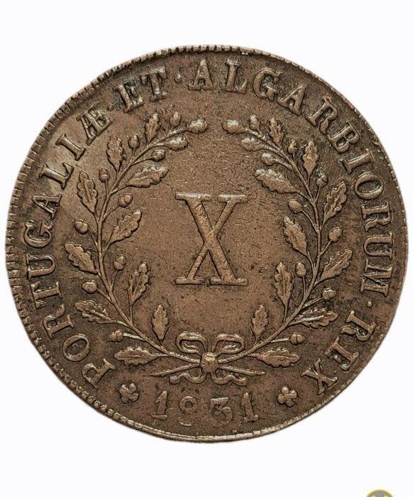 Portugal. D. Miguel I (1828-1834). X Reis -1831 (Zonder, Postzegels en Munten, Munten | Europa | Niet-Euromunten