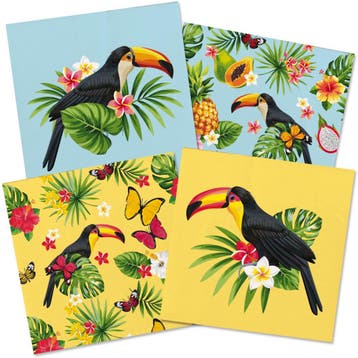 Hawaii Servetten Toekan 33cm 20st, Verzenden