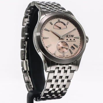 RSW - La Neuveville Automatique Collection - RSWA166R-SS-4 -, Handtassen en Accessoires, Horloges | Heren, Nieuw