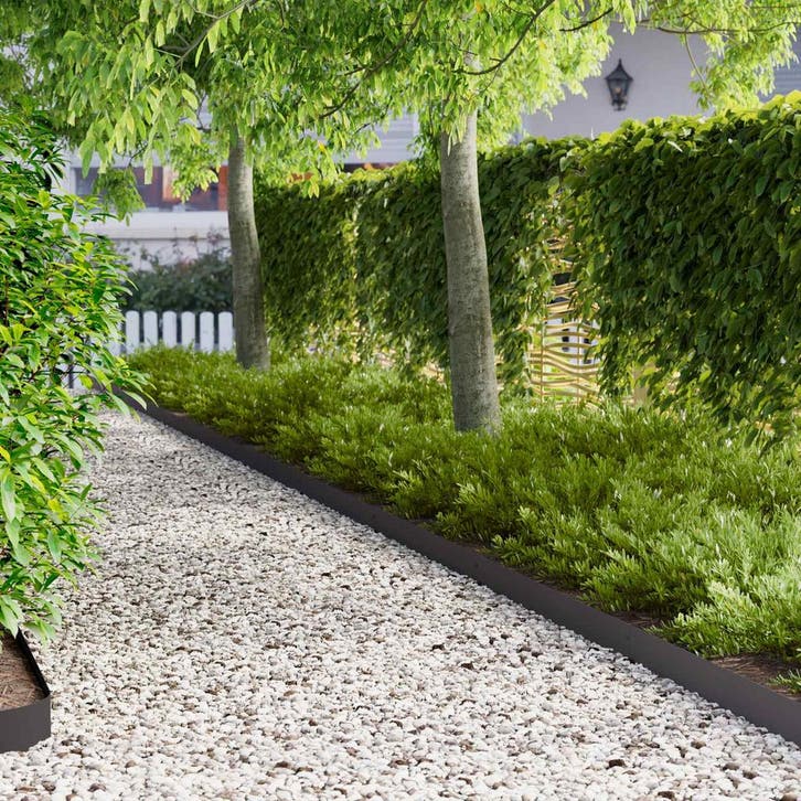 vidaXL Gazonrand 50 pcs 103 x 10 cm Staal Zwart, Jardin & Terrasse, Traverses & Bordures, Envoi