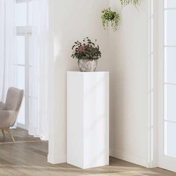 vidaXL Plantenstandaard 33x33x100 cm bewerkt hout wit, Verzenden