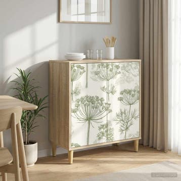 vidaXL Dressoir GOTHA Sonoma 69 x 33 x 75 cm Bewerkt hout, Maison & Meubles, Armoires | Dressoirs, Verzenden