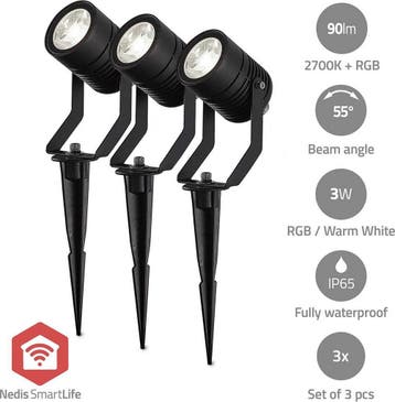 Nedis SmartLife Grondspot – Prikspot – Zigbee 3.0 – RGB & Wa, Verzenden