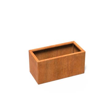 Cortenstaal plantenbak ‘Connect’ 100x50x50cm - Met bodem, 100 cm of meer, Nieuw, Metaal, Rechthoekig