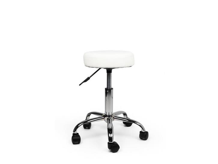 Tabouret Wit - Lage uitvoering, Maison & Meubles, Tabourets