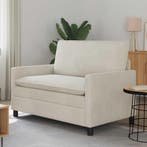 vidaXL bank / zetel Crèmekleurig 126 x 81 x 87,5 cm Fluweel, Verzenden, Nieuw