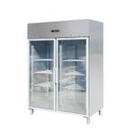 RVS vriezer met glazen deuren GN2/1 1400-1333 Liter -18° tot, Verzenden